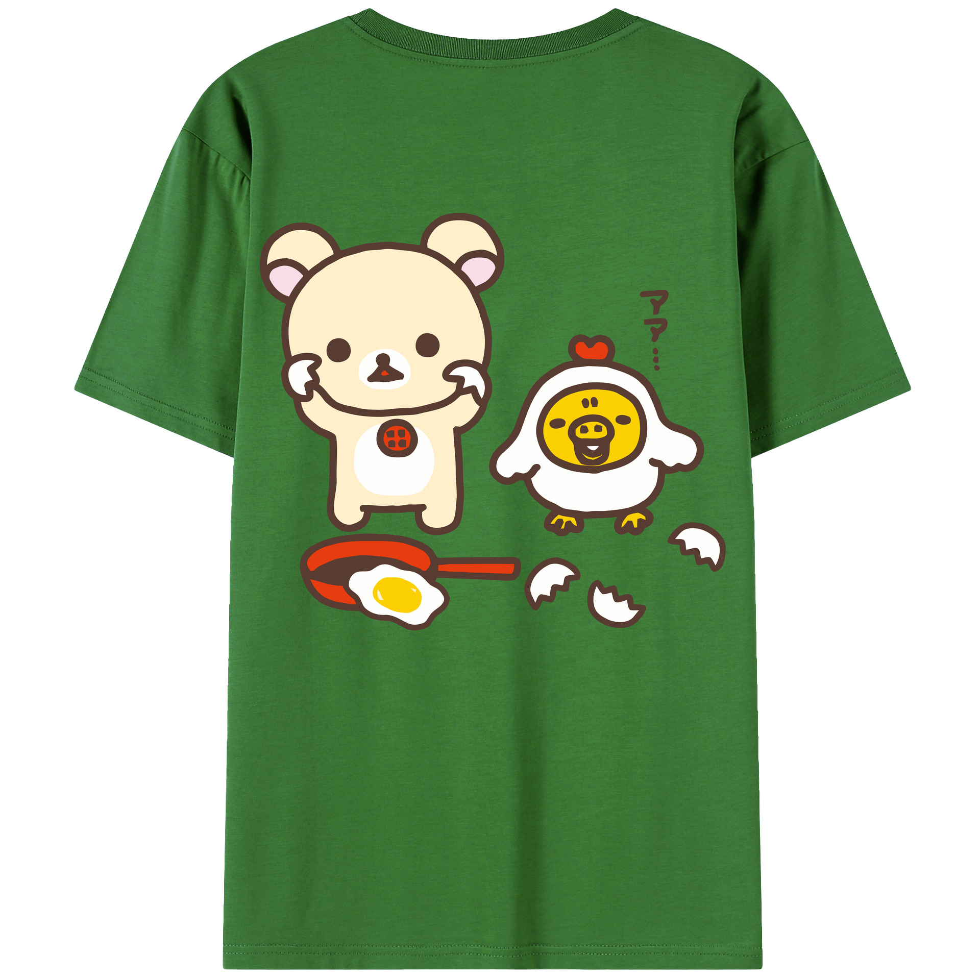 （画像用） リラックマ リラックマ キイロイトリ Rilakkuma Korilakkuma Kiiroitori レディース半袖Tシャツ(バックプリント)